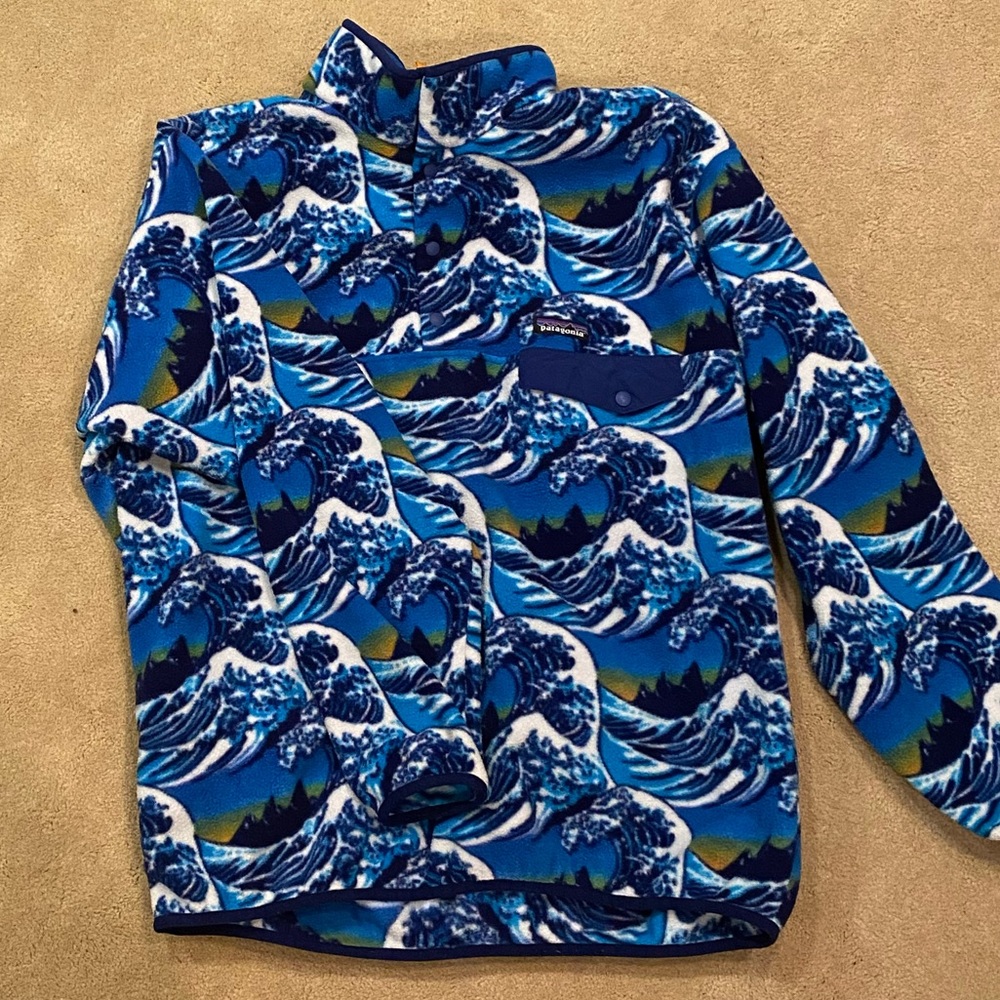 MENS XL wave blue Patagonia synchilla